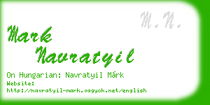 mark navratyil business card